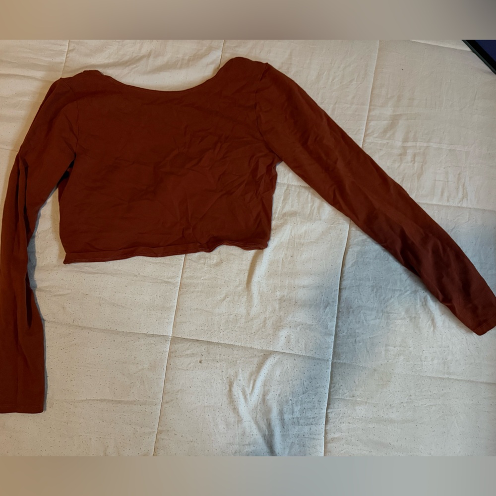 Hollister Women's Brick Red Crop Top